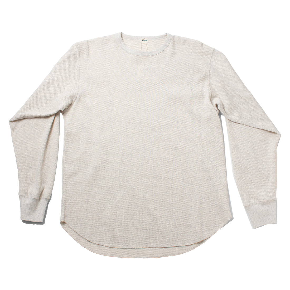 Chimala Unisex Honeycomb Waffle Crew Top in Oatmeal