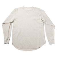 Chimala Unisex Honeycomb Waffle Crew Top in Oatmeal