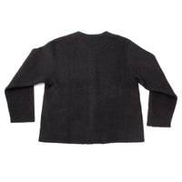 Chimala Unisex New Zealand Wool Sheep Pile Snap Cardigan in Black