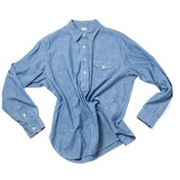 Chimala Unisex Slub Yarn Chambray Pullover Shirt in Chambray