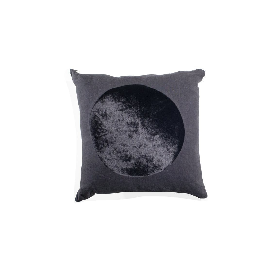 Correll Correll Velvet Circle Pillow in Black
