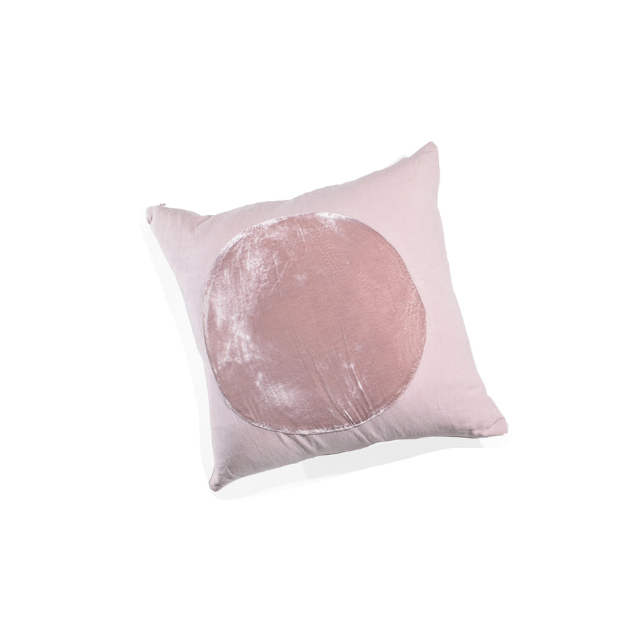 Correll Correll Velvet Circle Pillow in Rose