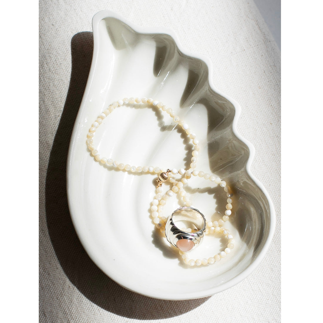 Daniella Samper Onde Wide Ring in Moonstone