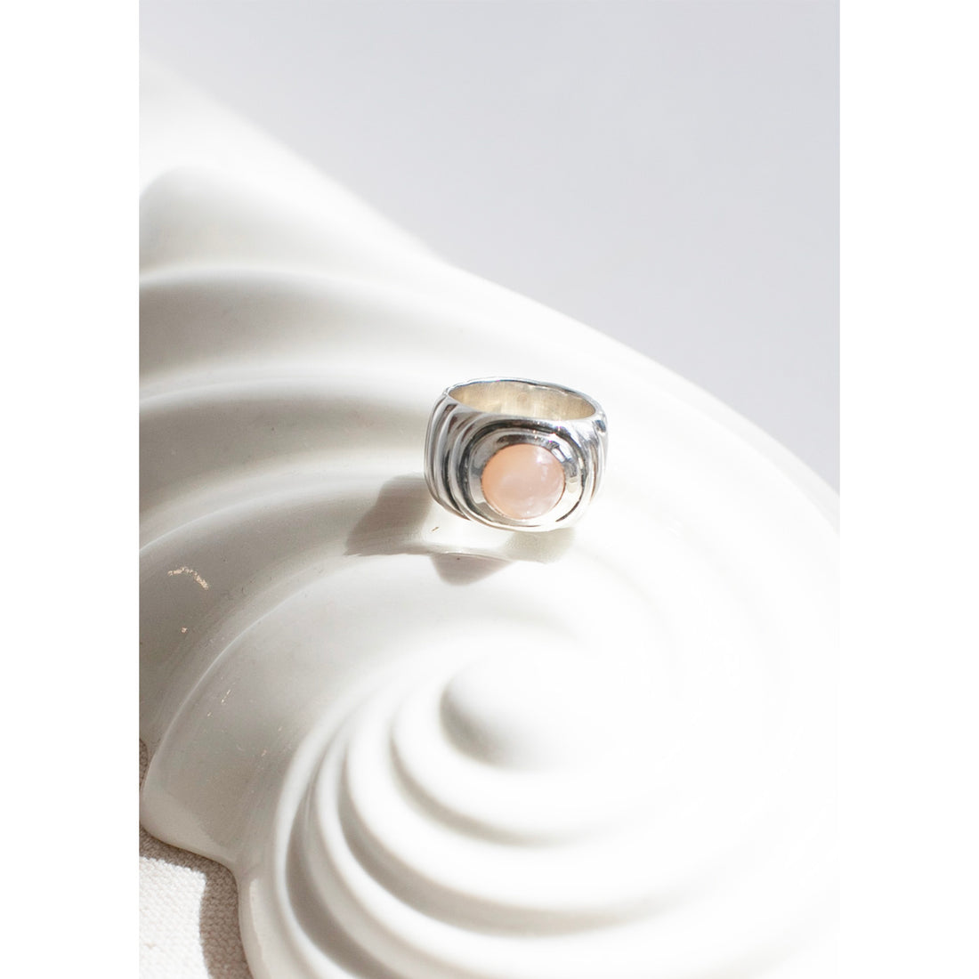 Daniella Samper Onde Wide Ring in Moonstone