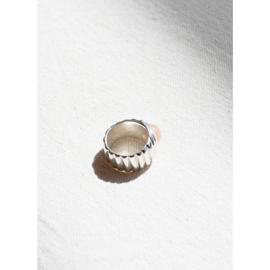 Daniella Samper Onde Wide Ring in Moonstone