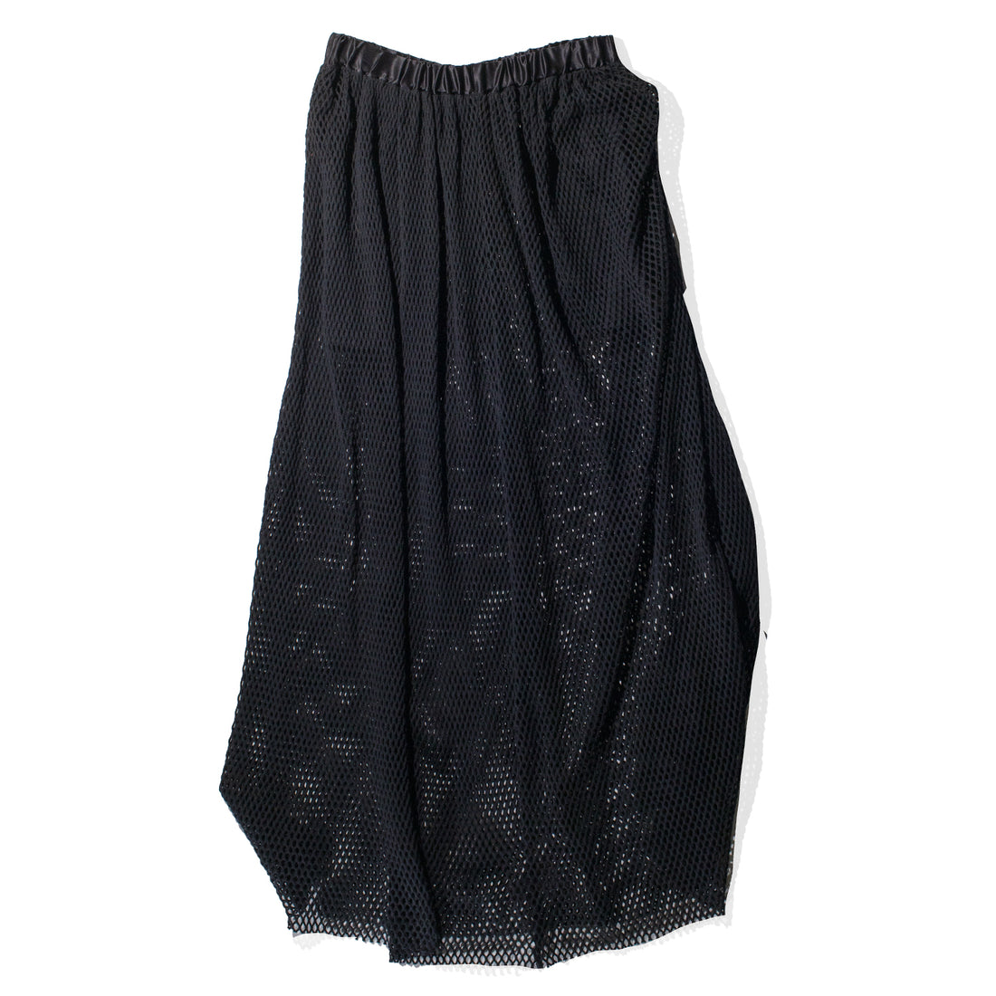 Diotima Peplos Skirt in Black Cotton Net