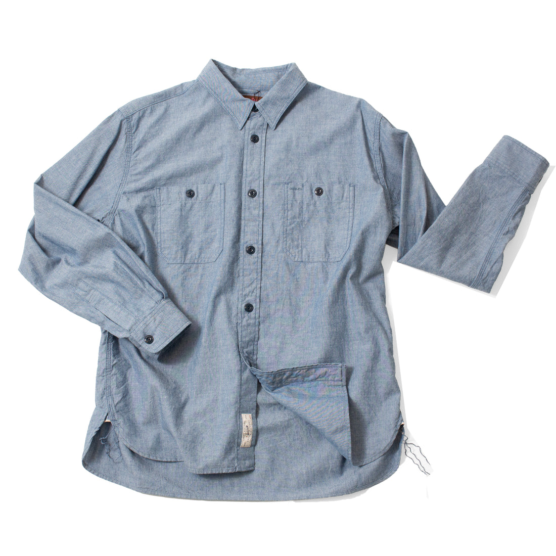 Dopple & Scent Chambray Work Shirt in Blue