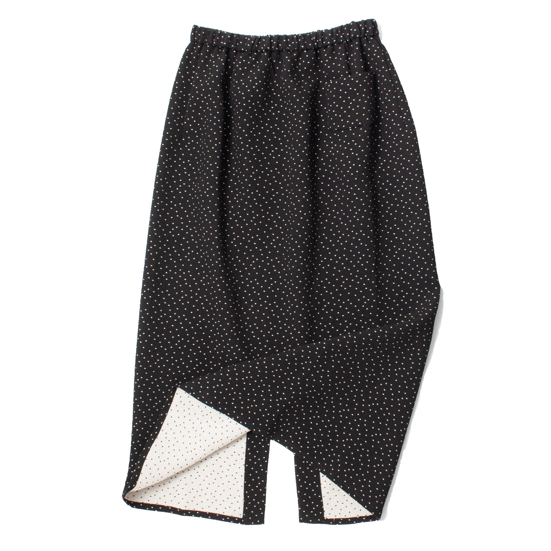 Eleph Simple Skirt in Black Dot