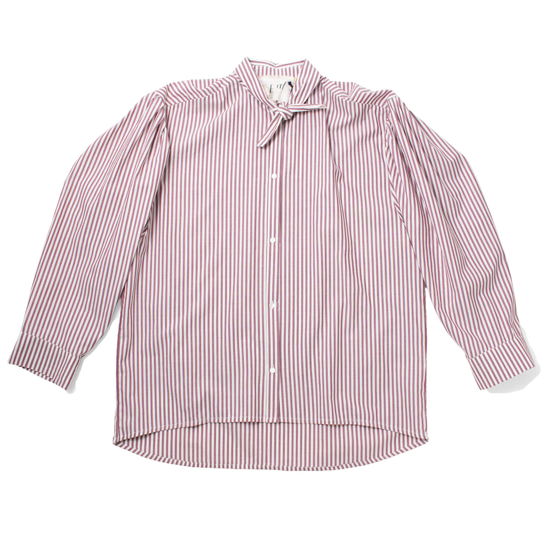 Eleph Tie Shirt in Burgundy Stripe