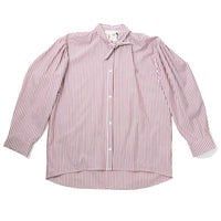 Eleph Tie Shirt in Burgundy Stripe