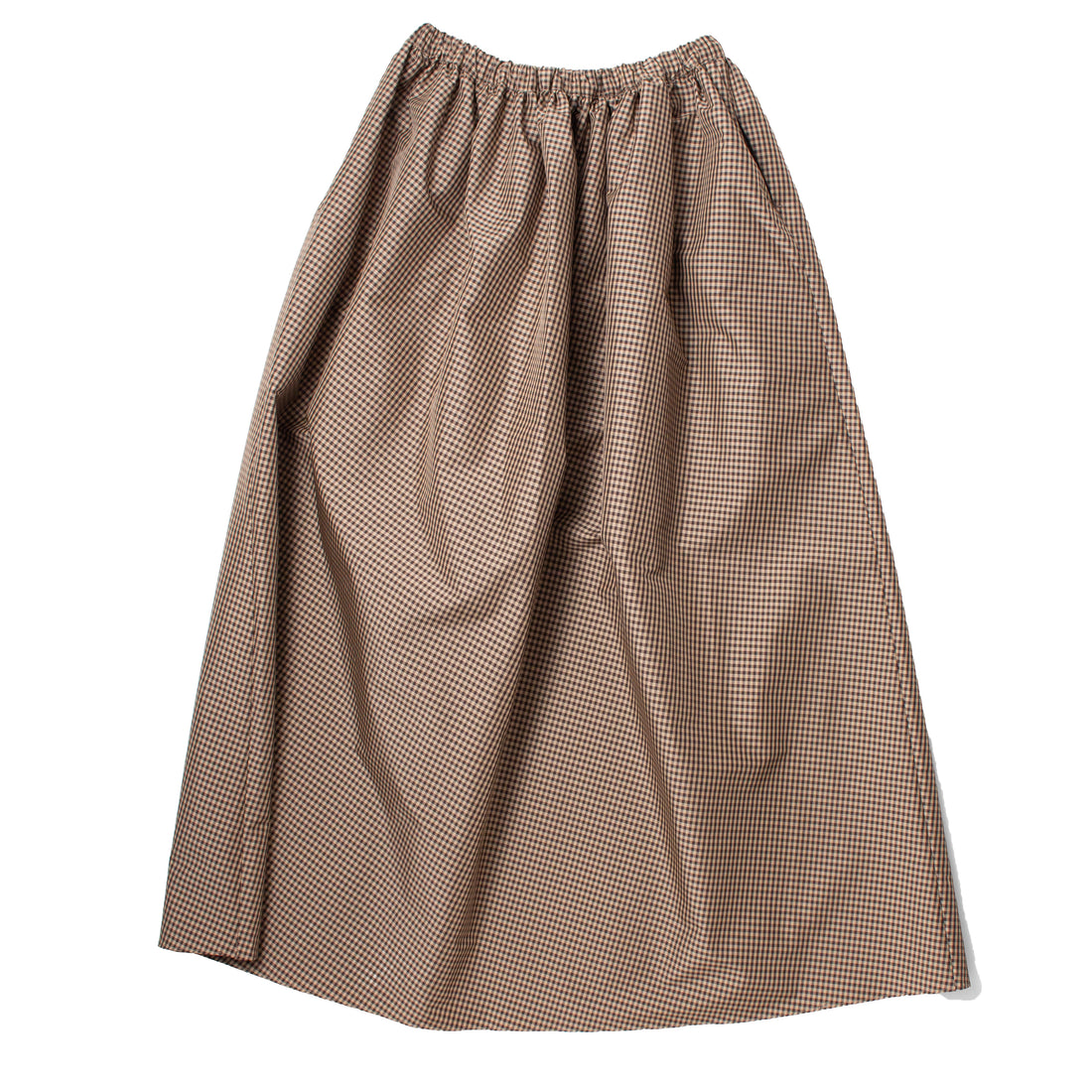 Eleph Wide Skirt in Brown Check