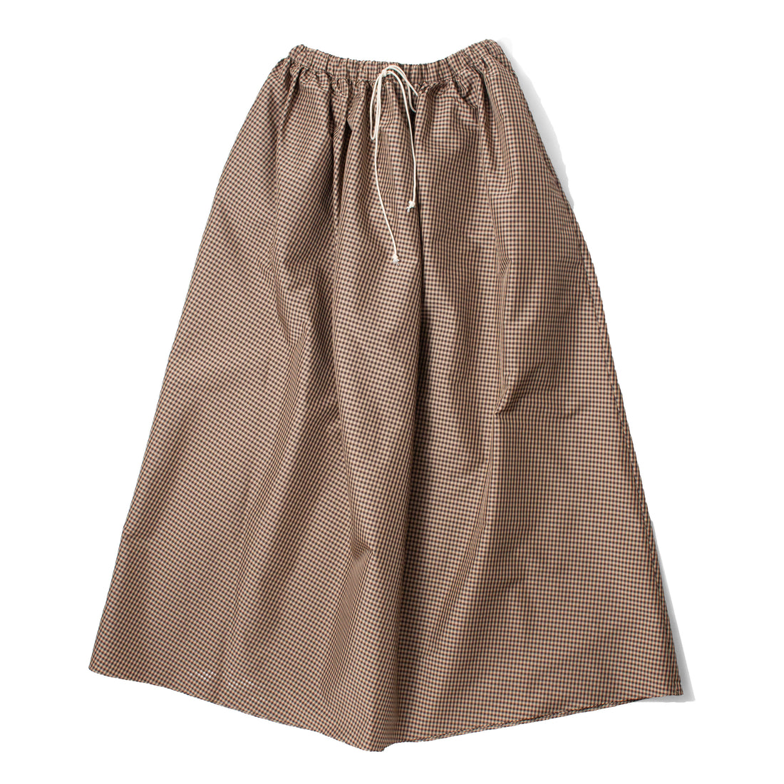 Eleph Wide Skirt in Brown Check