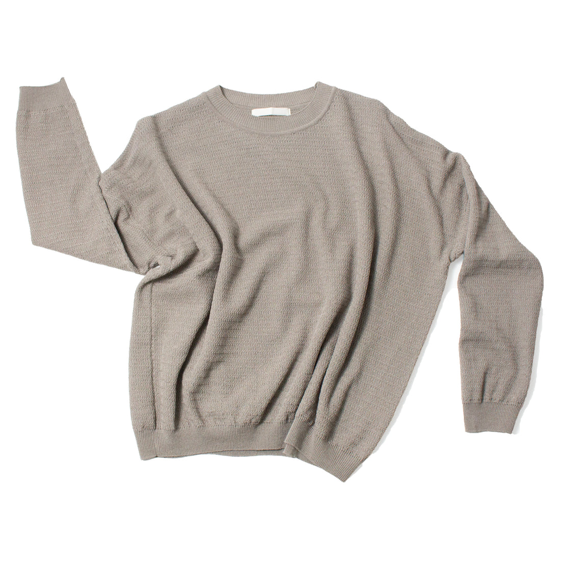 Evam Eva Cotton Paper Yarn Pullover in Otter Grey