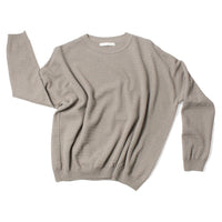 Evam Eva Cotton Paper Yarn Pullover in Otter Grey