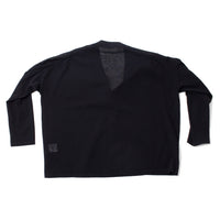 Evam Eva Cotton V-Neck Cardigan in Black
