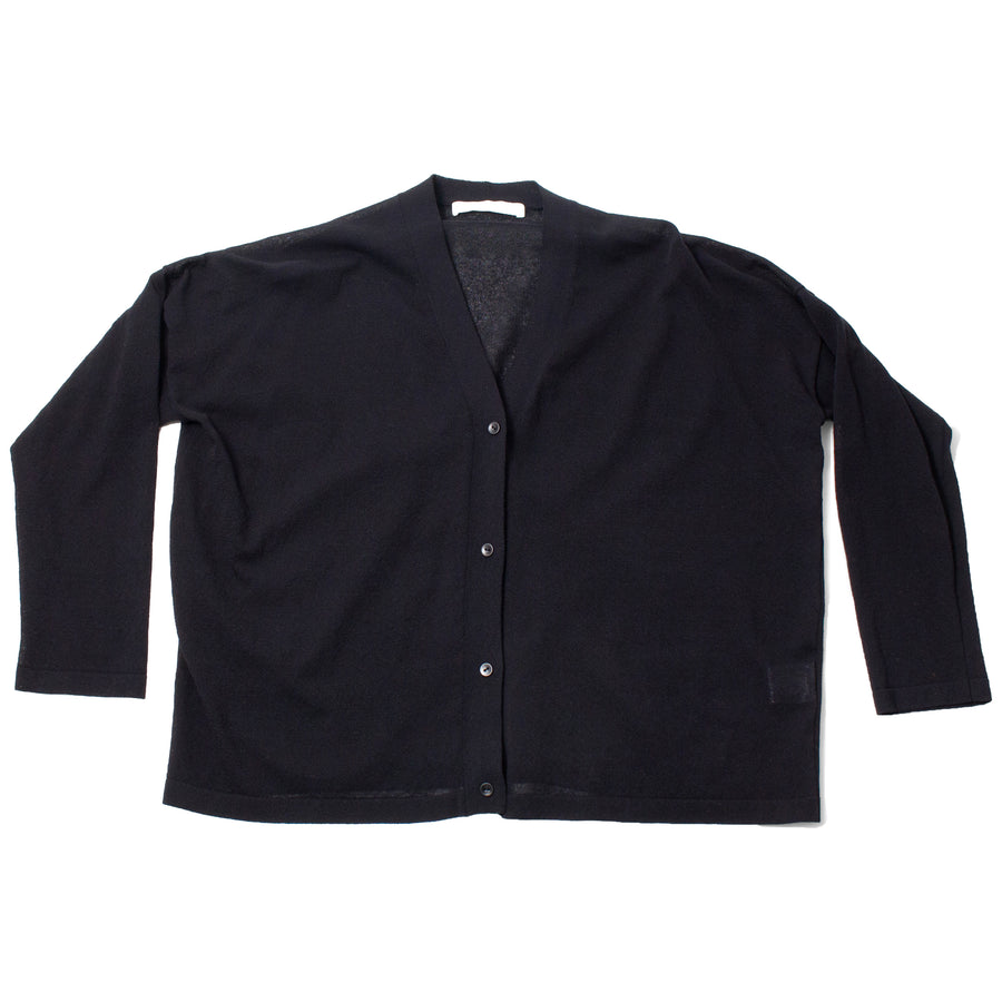 トップス evam eva cotton cardigan Evam Eva Cotton V-Neck Cardigan in Black – JUDITH