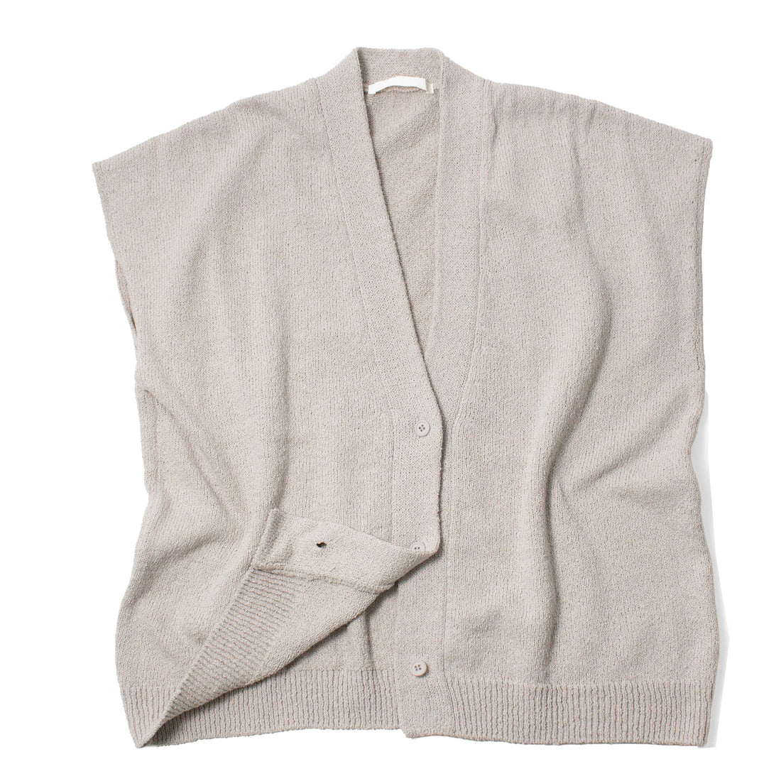 Evam Eva Roving Cotton Vest in Ecru