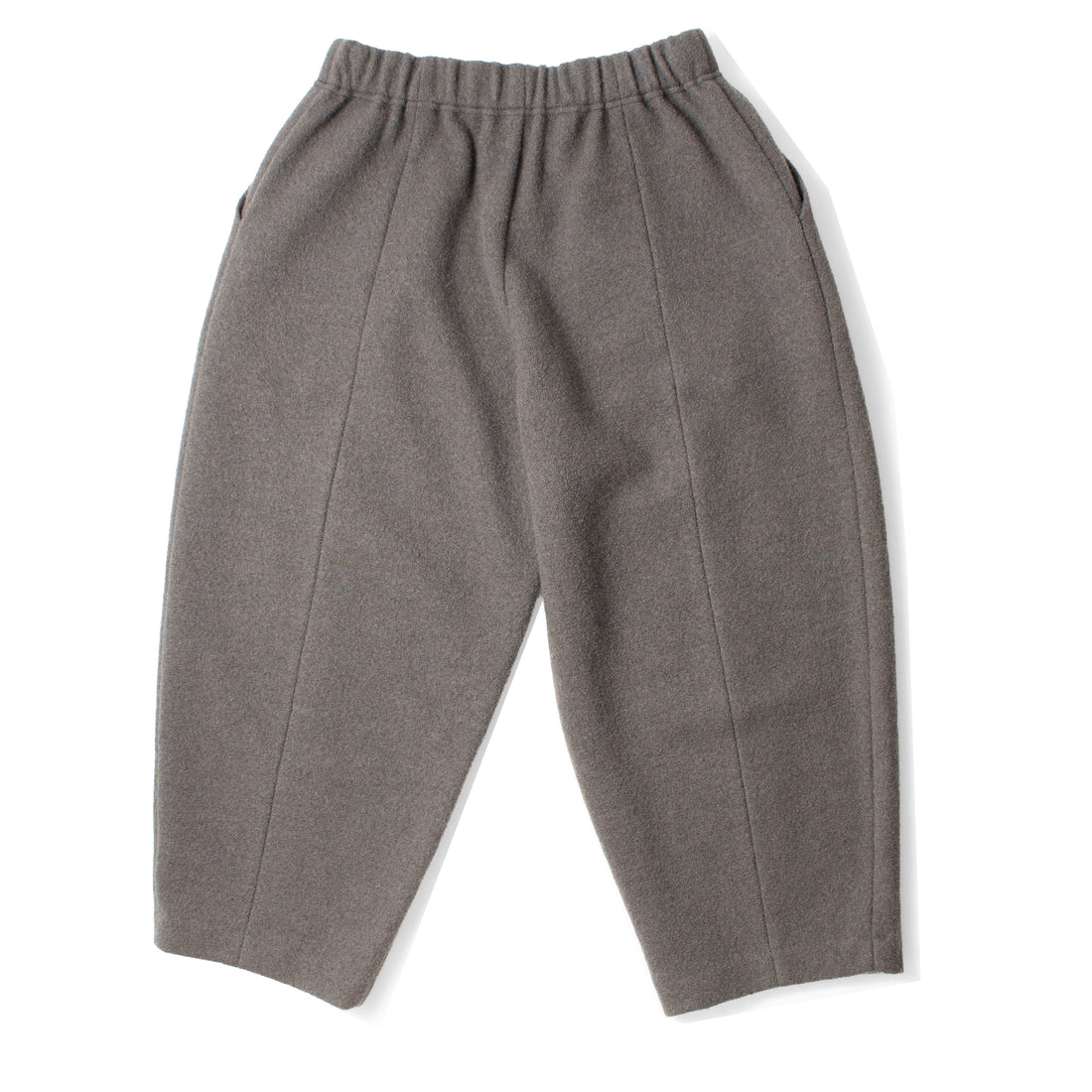 Evam Eva Press Wool Cropped Pants in Moss Gray