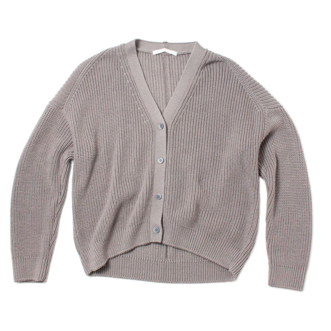 Evam Eva Wool Cotton Aze Cardigan in Otter Gray