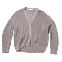 Evam Eva Wool Cotton Aze Cardigan in Otter Gray