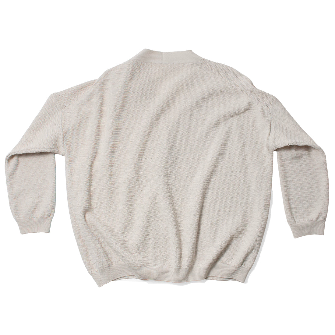 Evam Eva Cotton Paper Yarn Cardigan in Ivory