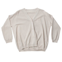 Evam Eva Cotton Paper Yarn Cardigan in Ivory