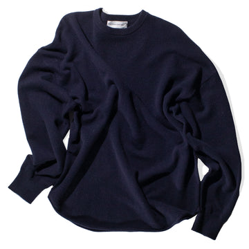 Extreme Cashmere Crew Hop Sweater in Navy