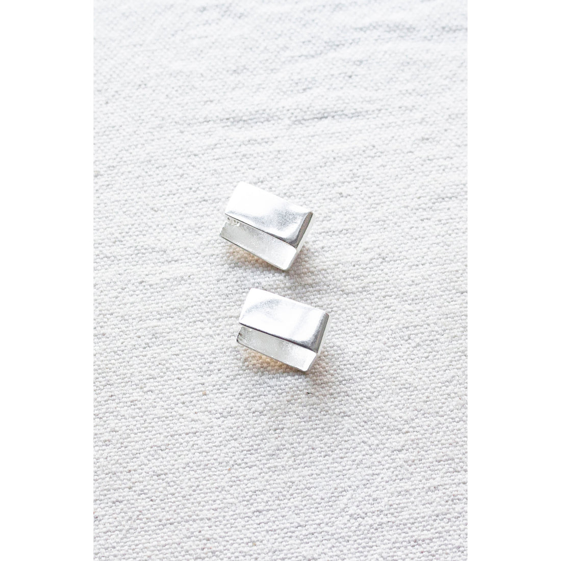Fay Andrada Nuppi Medium Hoops in Silver