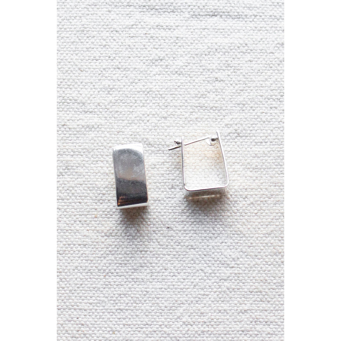 Fay Andrada Nuppi Medium Hoops in Silver