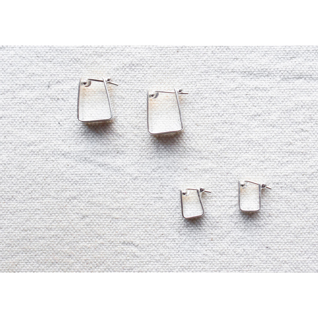 Fay Andrada Nuppi Medium Hoops in Silver
