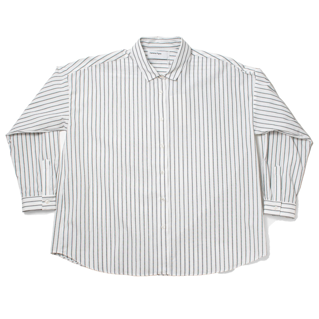Fabiana Pigna Segun Blouse in Black White Pinstripe