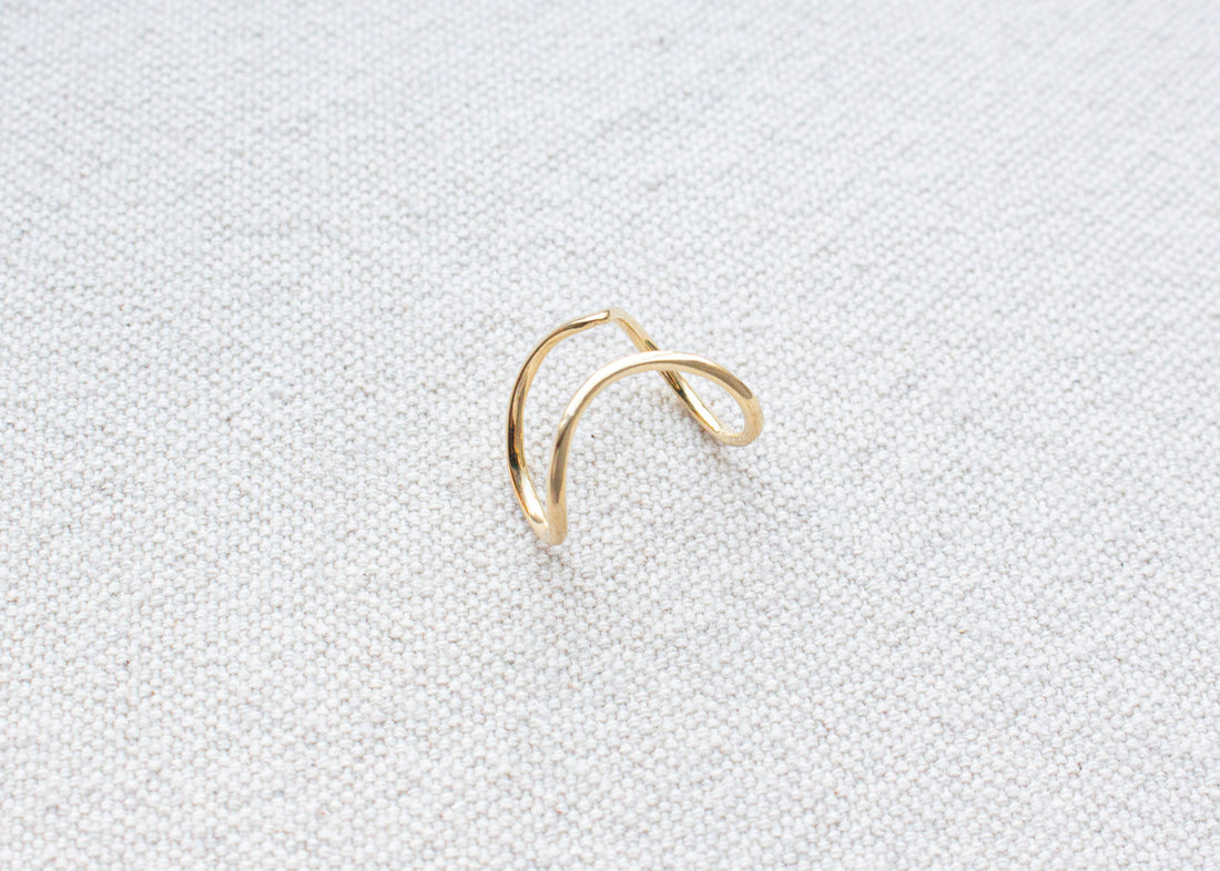 Fay Andrada Nokka Ear Cuff in Gold Vermeil