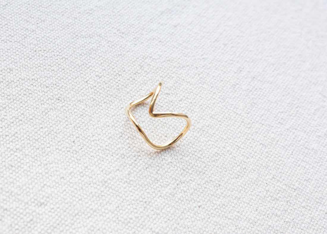Fay Andrada Nokka Ear Cuff in Gold Vermeil