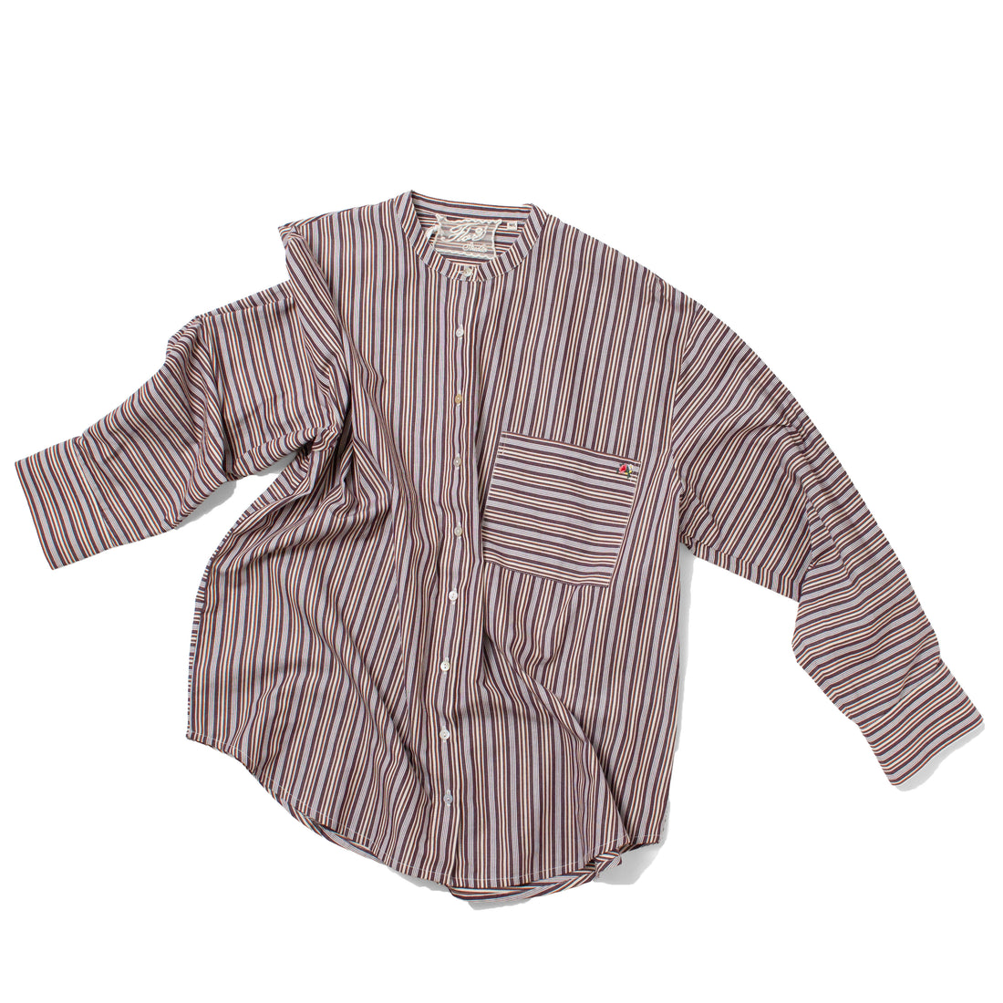 Flor Studio Margarita Buttondown in Espresso Stripe
