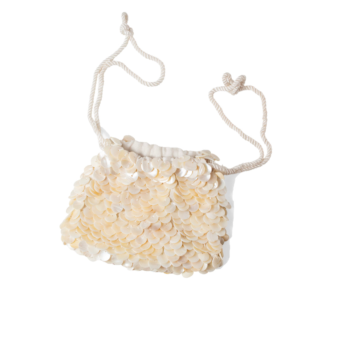 Flor Studio Sirena Bag in Mother of Pearl and Ivory Cording