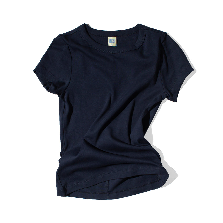 Flore Flore Car Baby Tee in Navy