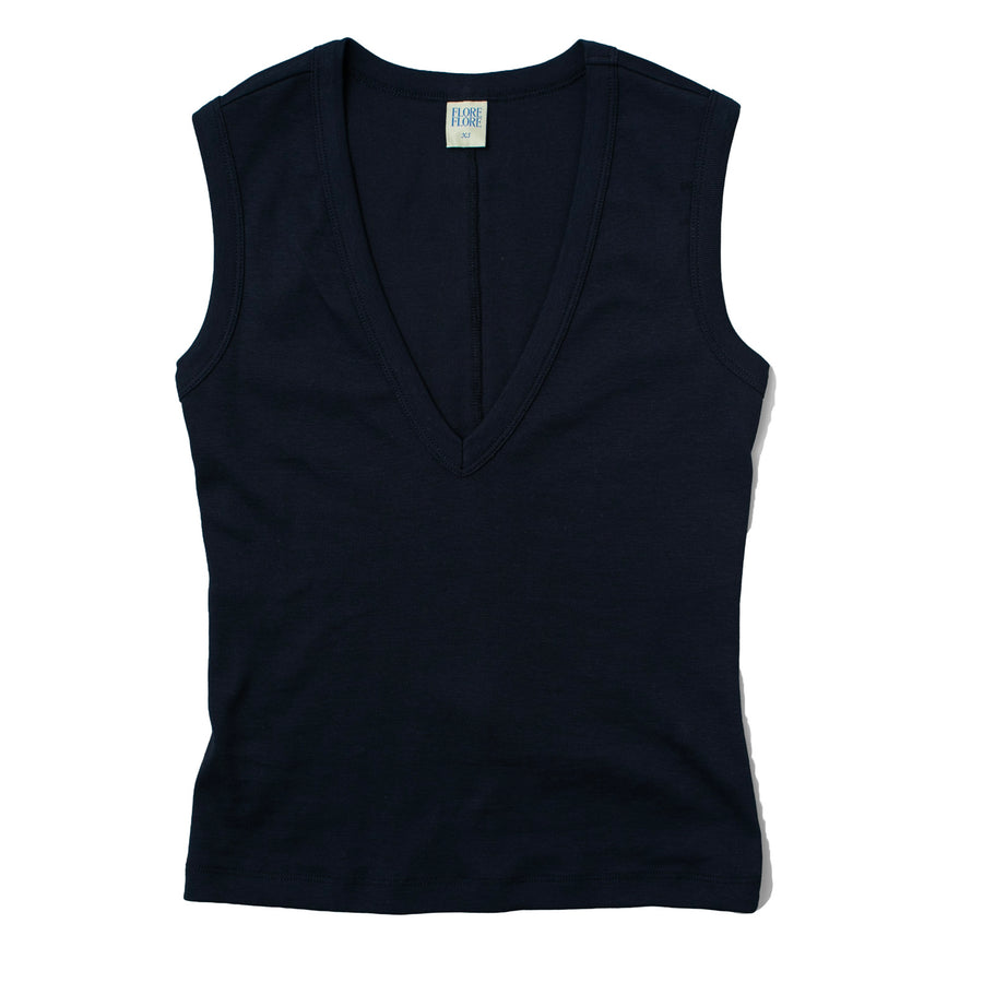 Flore Flore Dewi Tank in Navy – JUDITH