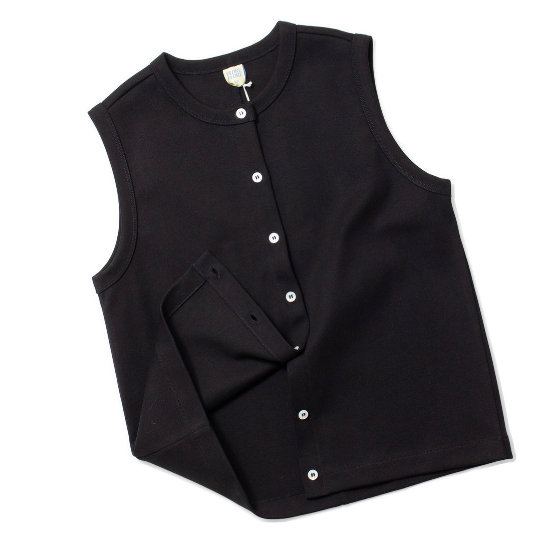 Flore Flore Poppy Sleeveless Cardigan in Black