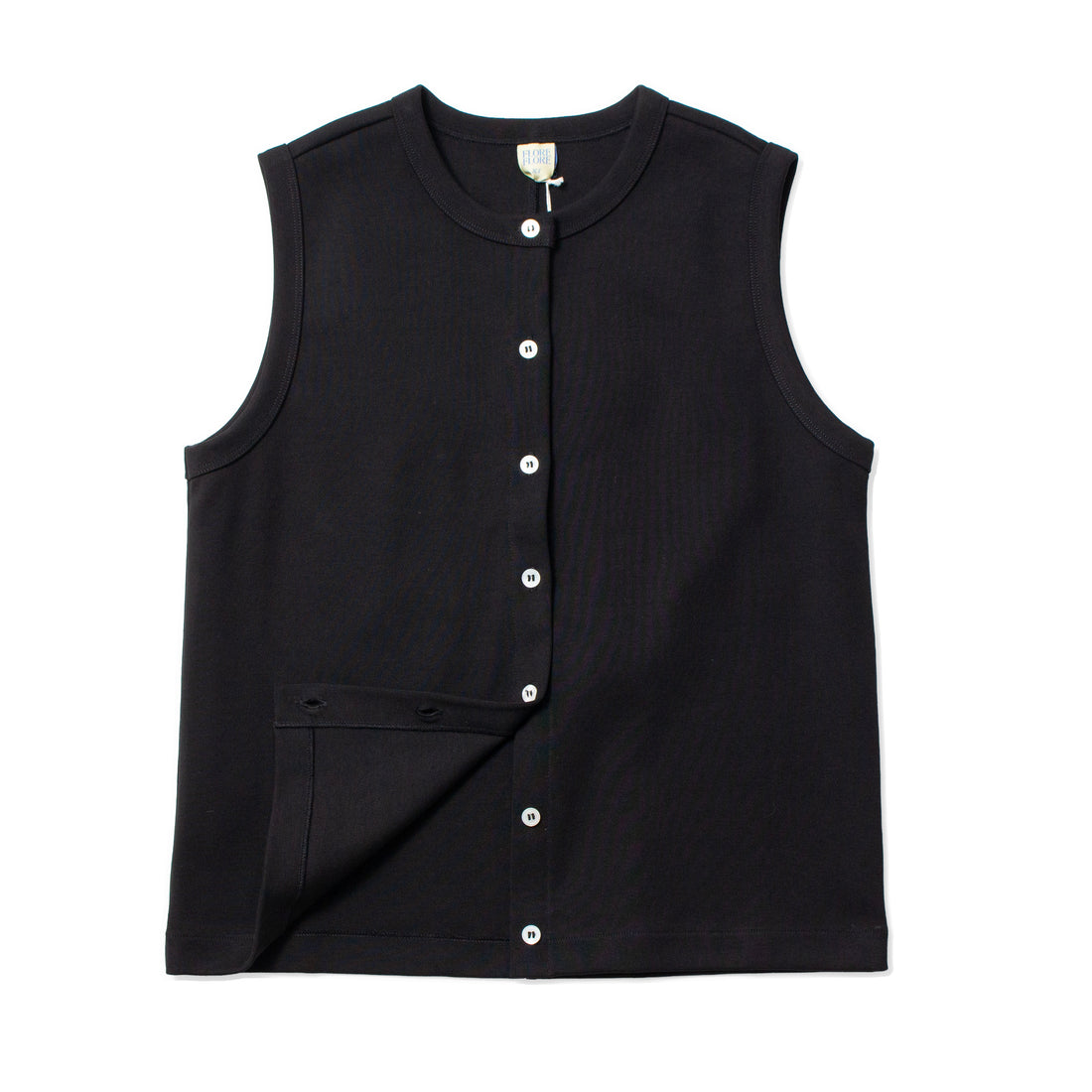 Flore Flore Poppy Sleeveless Cardigan in Black
