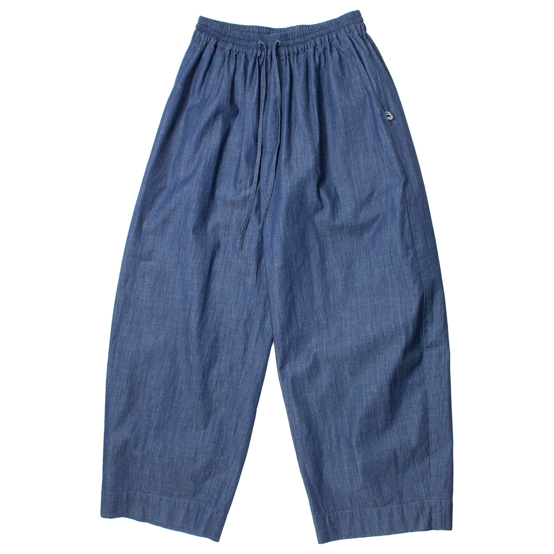 Grei East Pant in Midnight Blue Washed Denim Chambray