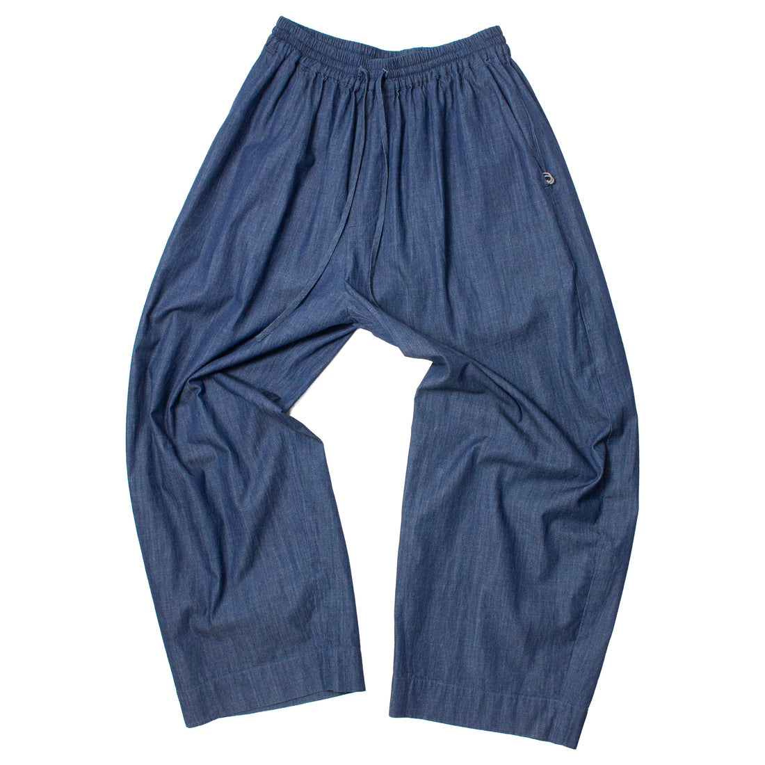 Grei East Pant in Midnight Blue Washed Denim Chambray