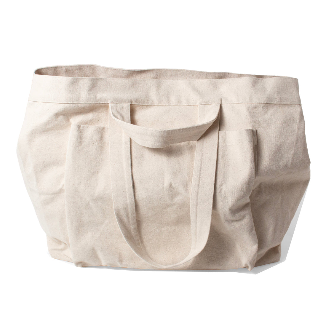 Grei Tri Pocket Slouchy Tote in Natural Tumbled Canvas