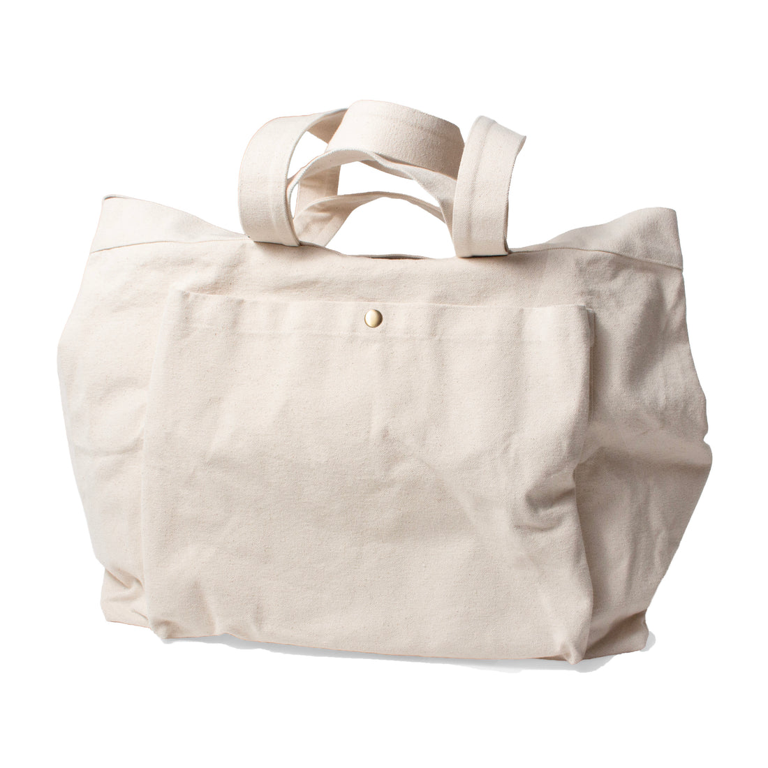 Grei Tri Pocket Slouchy Tote in Natural Tumbled Canvas