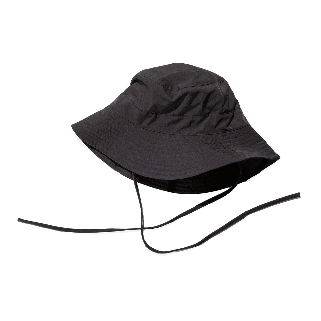 Grei Wide Brim Bucket Hat in Black