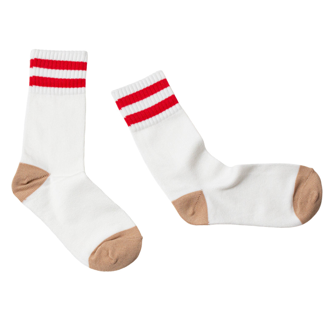 Hansel from Basel Collegiate Stripe Crew in White