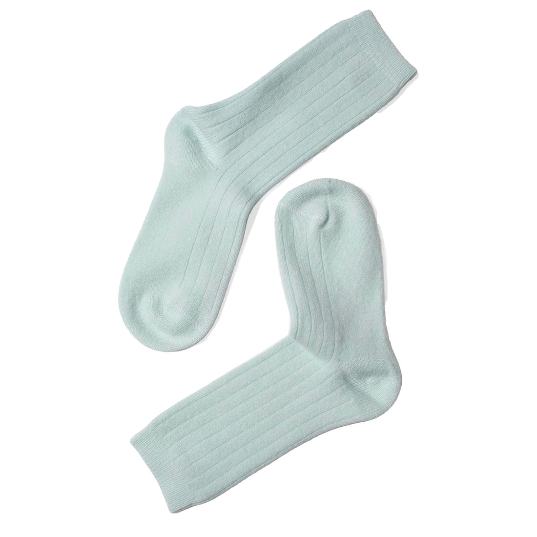 Hansel from Basel Cashmere Cozy Rib Crew in Icicle