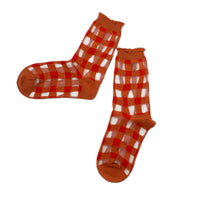Hansel from Basel Googly Gingham Sheer Crew in Ochre