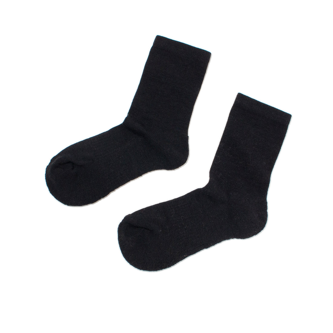 Hansel from Basel Solid Sport Athletic Wool Crew in Black