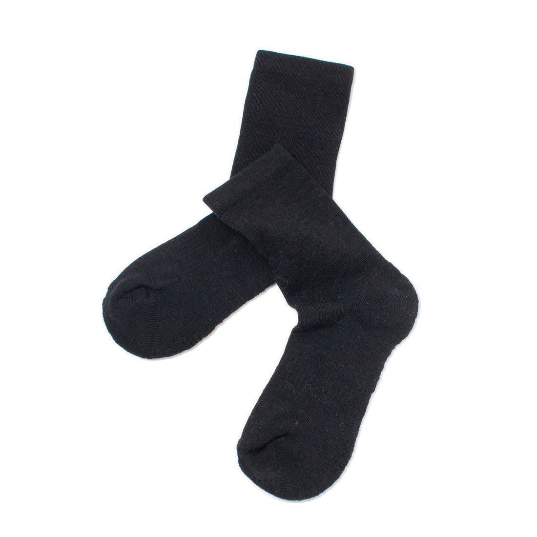 Hansel from Basel Solid Sport Athletic Wool Crew in Black