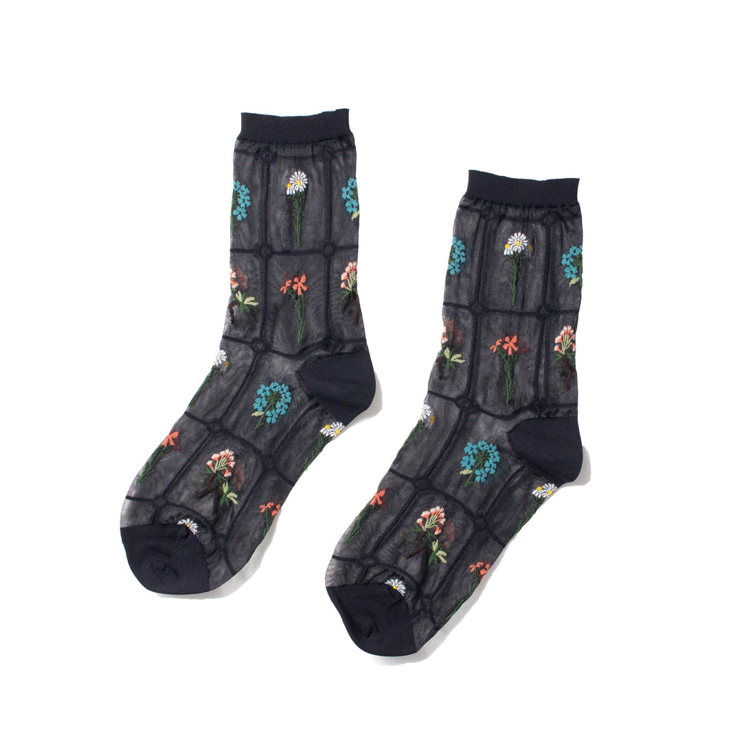 Hansel from Basel Wildflower Sheer Crew in Black